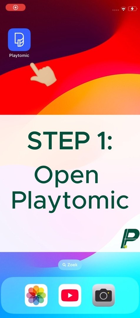 Een les boeken op Playtomic — stap 2 van 17