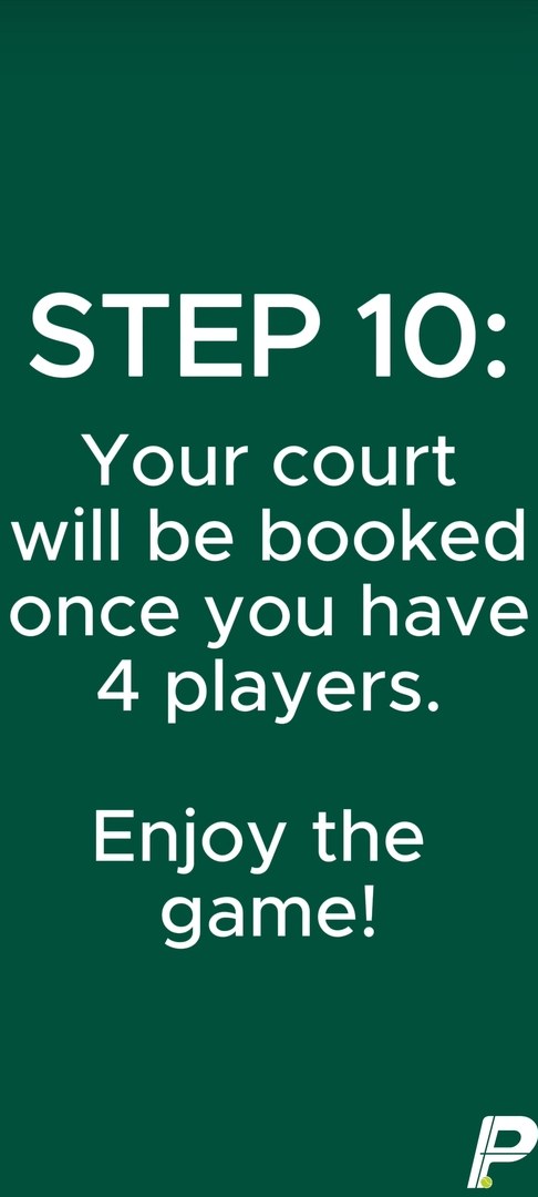 Open match boeken op Playtomic — stap 12 van 12