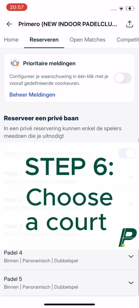 Zo boek je een terrein op Playtomic — beeld 12 van 22