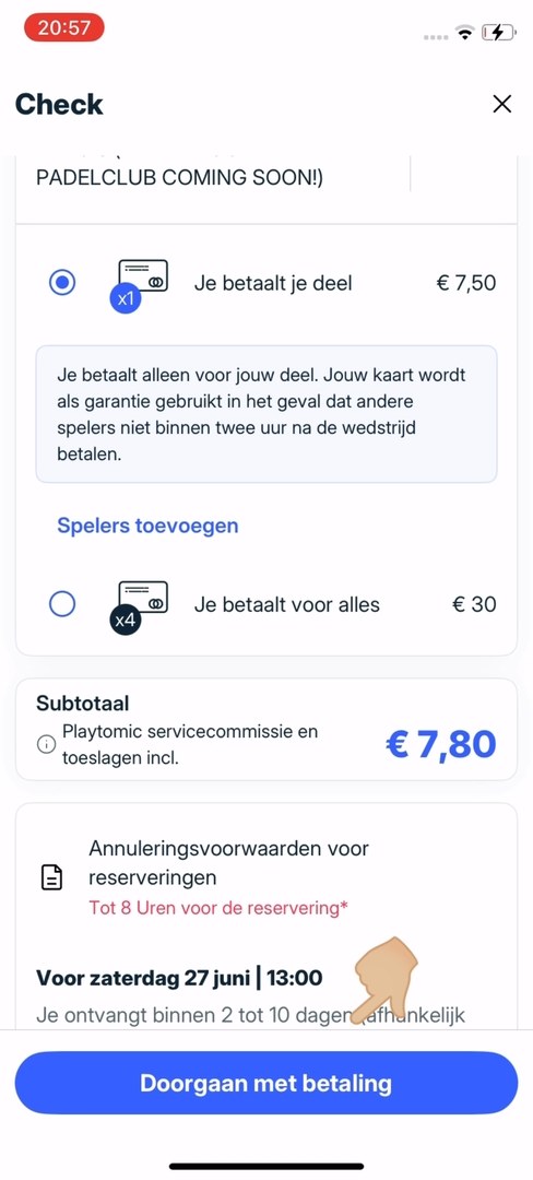 Zo boek je een terrein op Playtomic — beeld 18 van 22